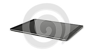 Dark screen electronic tablet device on clean surface