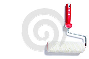 Professional house painter, work tools on a white background