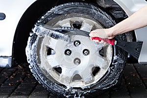 Professional hubcap cleaning