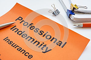 Professional indemnity insurance policy and papers.