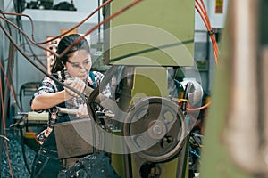 Professional industrial factory female employee