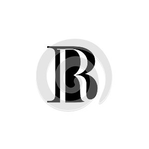 RB or BR logo initial letter design template vector