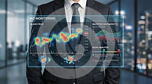 Man touching glowing holographic network interface representing cloud computing and secure connectivity.