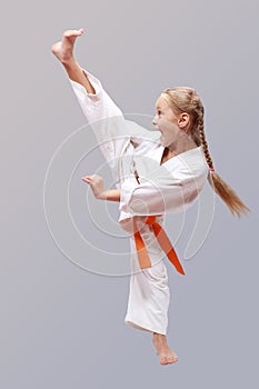 Professional karate girl