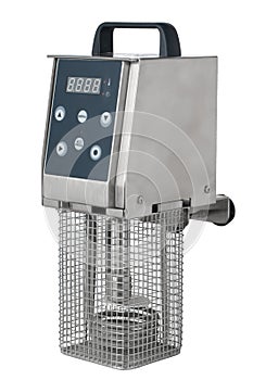 Professional kitchen Sousvide machine isolated on white