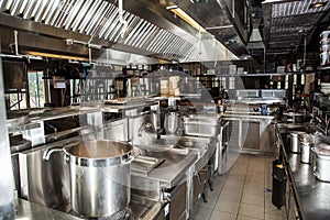Professional kitchen, view counter