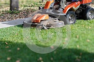 Professional lawn mowing machine