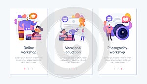 Professional learning app interface template.