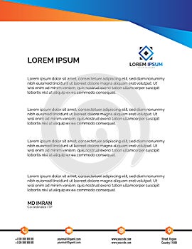 Professional Letterhead Templates Vector Illustration