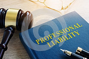 Professional liability on a table. photo