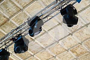 Professional lighting equipment for stage performances on the ce