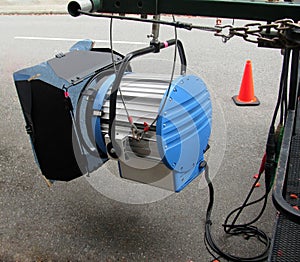 Professional lighting on a street