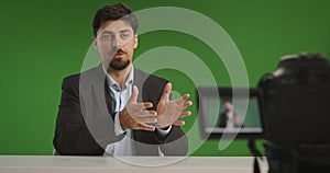 Professional Live Streaming Studio Setup with Presenter