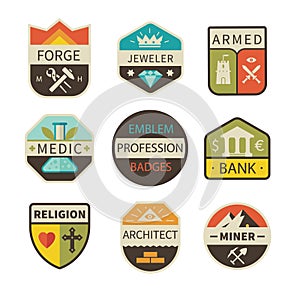 Professional logos and badges