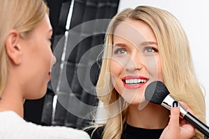 Professional make up applying procedure