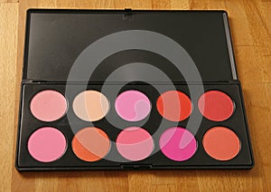 Professional make up pallette of cheek blusher