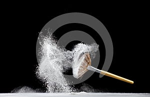 Professional makeup fan brush