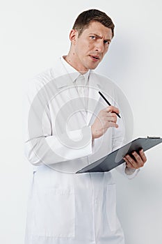 Professional man medicine stethoscope physician healthcare health man adult clinic medic care person doctor