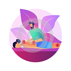 Professional massage therapy abstract concept vector illustration
