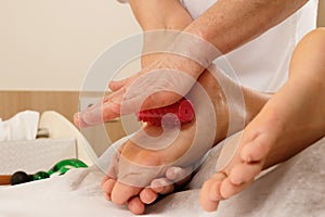 Professional massotherapy - Feet massage with special tools