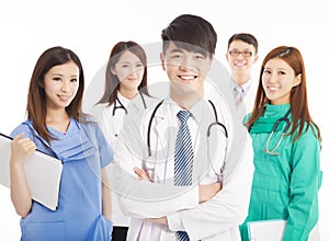 Professional medical doctor team standing