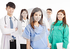 Professional medical doctor team standing