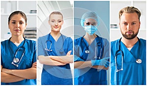 Professional medical doctors working in hospital office, Portrait of young and confident physicians.