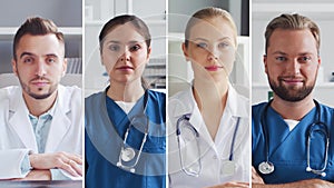 Professional medical doctors working in hospital office, Portrait of young and confident physicians. Medical concept.