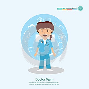 The professional medical team for health life concept