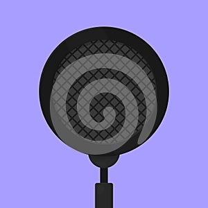 Professional Mic Filter Vector. Anti Pop Filter Illustration Icon Vector. Mic Noise Cancel filter