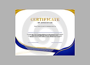 Professional modern certificate achievement template design