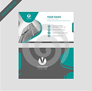 Professional modern color simpal business card, invitation card design