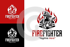 Professional Modern Firefighter Logo