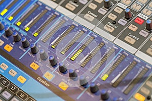 Professional music mixer console