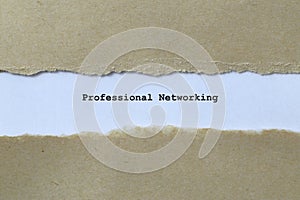 professional networking on white paper
