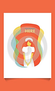 Professional Nurse Character in Medical Hospital on abstract background, Health Care and Doctor Woman. Flat Cartoon Vector
