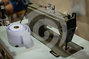 Professional overlock sewing machine