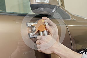 Professional paintless car dent repair tools