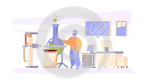 Professional people. Workers in uniform making different things garish vector cartoon background