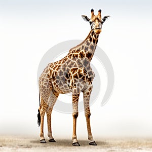 Professional Photo Of Giraffe In Realistic Hyper-detailed Rendering