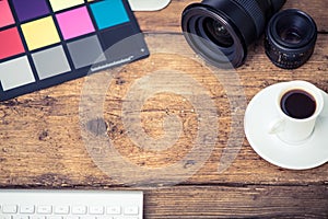 Professional photograper desk