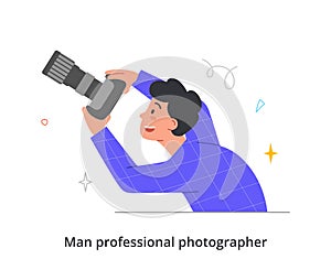 Professional photographer or cameramen abstract concept