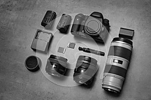 Professional photographer equipment