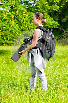 Professional photographer outdoor