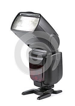 Professional Photography Electronic Flash On White Background