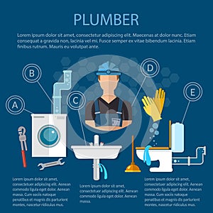 Professional plumber plumbing works repair service