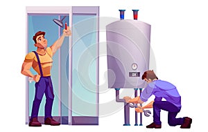 Professional plumbers install or repair plumbing