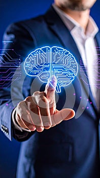 Professional points to a holographic brain circuit a concept of artificial intelligence and innovation