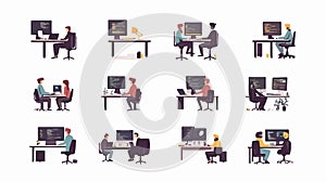 Professional Programmers Collaborating on Web Development Project