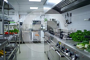 Professional restaurant kitchen